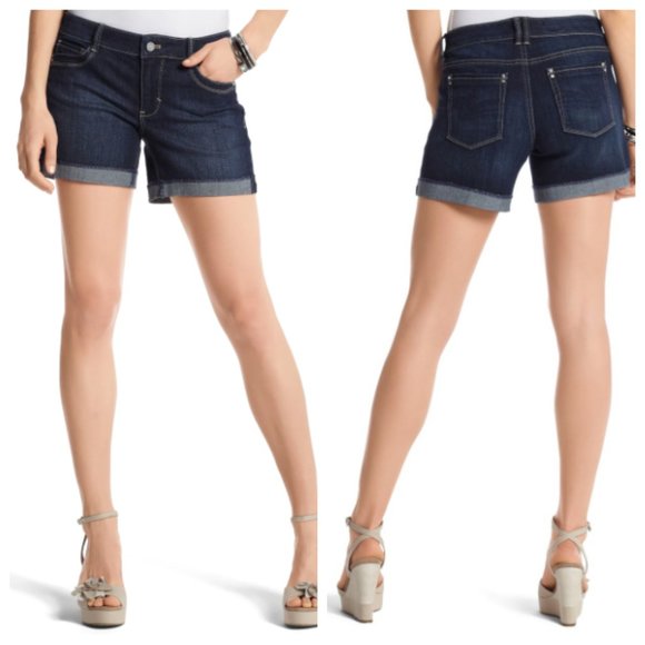 white house black market denim shorts